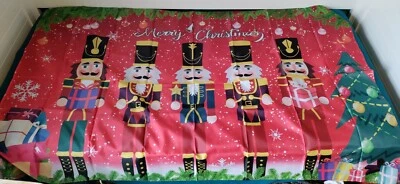 NEW NUTCRACKER CHRISTMAS BANNER BACKDROP 71" X 44" LARGE SOLDIER XMAS - Image 1 of 4