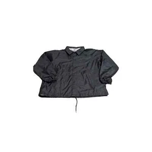 Soffe XL Blank Black Lined Snap Windbreaker Breakaway Track Jacket Vintage 80s - Picture 1 of 4