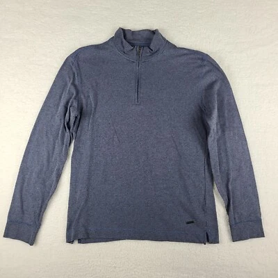 Rodd Gunn Sweater Mens Large Blue Quarter Zip Sweatshirt Made In TURKEY - Image 1 of 4