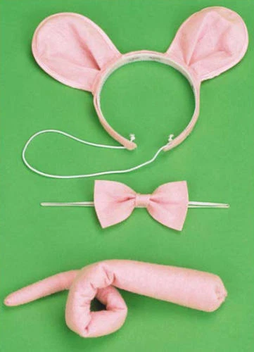 Pig Piggy Kit 尾部、耳朵和领结 服装配件 (E) — 第 1/1 张图片