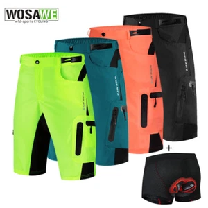 WOSAWE Mens Cycling Baggy Shorts MTB Bike Short Pants Casual Pants Loose-Fit - Picture 1 of 18