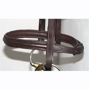FSS SIMPLE CAVESSON Caveson Noseband Slimline Padded TWIN BUCKLES Matt Leather - Picture 1 of 1