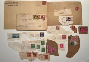 Estampillas/colección de franqueo usadas/cubiertas de los años 1900-50; Washington, Lincoln, Grant - Imagen 1 de 24