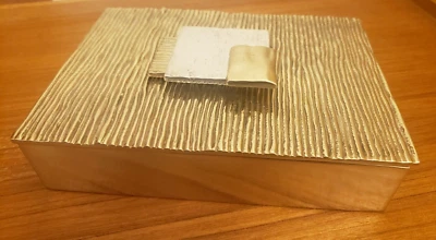 Beatriz Ball Sierra Modern Manhattan Caja con Tapa Mediana Aleación de Aluminio Metálica Foto 1 de 4