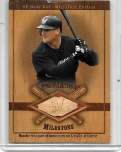 JEROMY BURNITZ 2001 SP GAME BAT MILESTONE EDIT. BOUND FOR THE HALL GAME USED BAT - Imagen 1 de 1