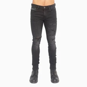 Cult Of Individuality Men's Punk Super Skinny Pant Jet Black Size 36 - Picture 1 of 9