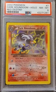 Pokémon Neo Destiny Dark Houndoom 2002 7/105 Holo PSA 8 - Imagen 1 de 2