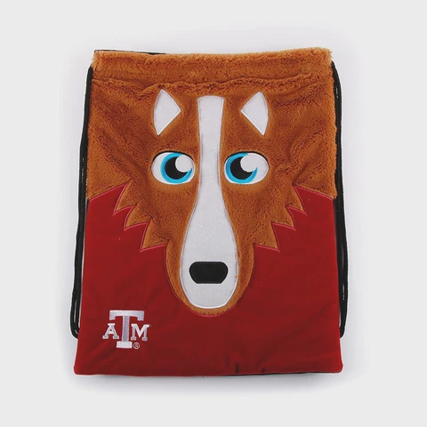 Texas A&M Aggies NCAA Mascot Drawstring Sack Backpack Back Pack Bac Sac Tote Cover