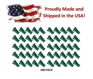 Green Plastic Mini Roof Snow and Ice Guard-100 PACK | Stop Sliding Snow Buildup  - Picture 1 of 6