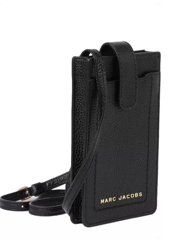 Marc Jacobs Pebble Leather Phone Crossbody Black S107l01sp21