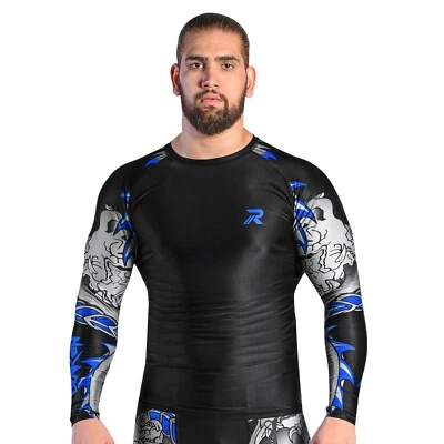 Camisa ROAR BJJ Atlética Para Hombre Protección contra Erupciones MMA Manga Larga Compresión Capa Base Foto 1 de 3