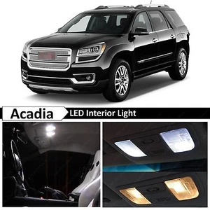 White Interior + License Plate LED Light Package Kit 2008-2015 GMC Acadia - Picture 1 of 8