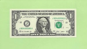 2009 ..UNCIRC $1 J 8040 0086 A .... 2009 $1 J-A NICE NOTE FRN - Picture 1 of 2