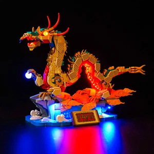 Kit de luces LED LocoLee para Lego 80112 Dragón auspicioso Año Nuevo Hágalo usted mismo Juego de iluminación - Imagen 1 de 15