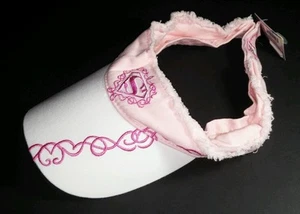 SUPER MÄDCHEN DC COMIC WEISSER SCHIRM PINK GESTICKTES LOGO VERSTELLBAR KAPPE MÜTZE VISIER - Bild 1 von 2