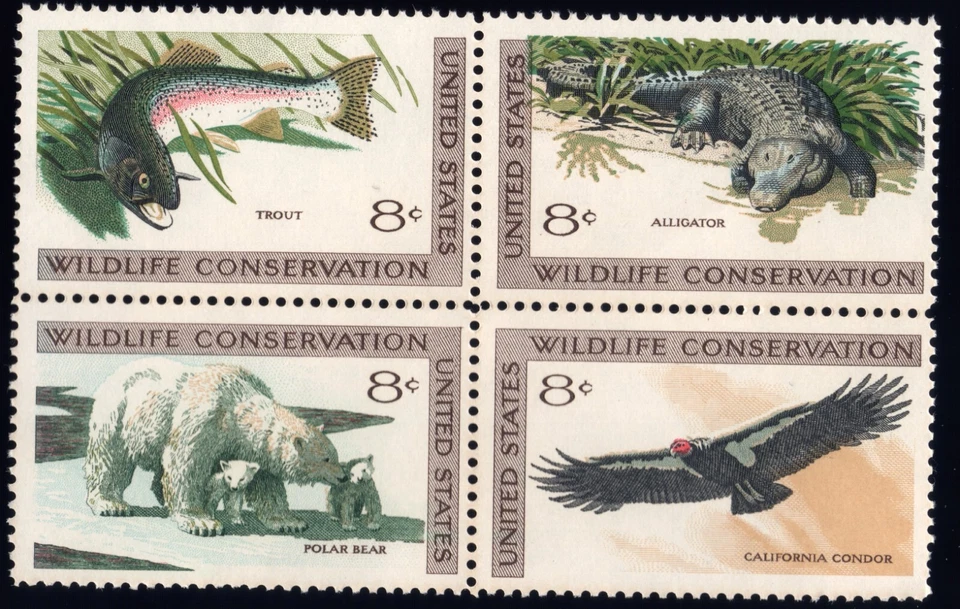 Scott #1430a Wildlife Conservation Block of 4 Stamps - MNH - Image 1 of 1