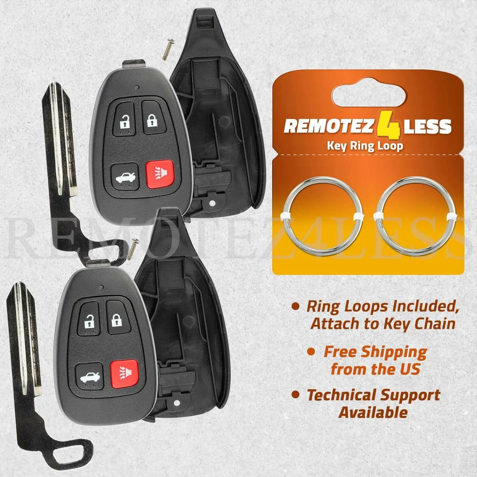 2 For 2002 2003 2004 2005 2006 Infiniti Q45 KBRASTU13 Remote Shell Case Cover Foto 1 de 4