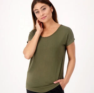 Maglietta Lands' End regolare maniche corte lavorata a maglia collo a U taglia S FOREST MUS A522747 - Foto 1 di 2