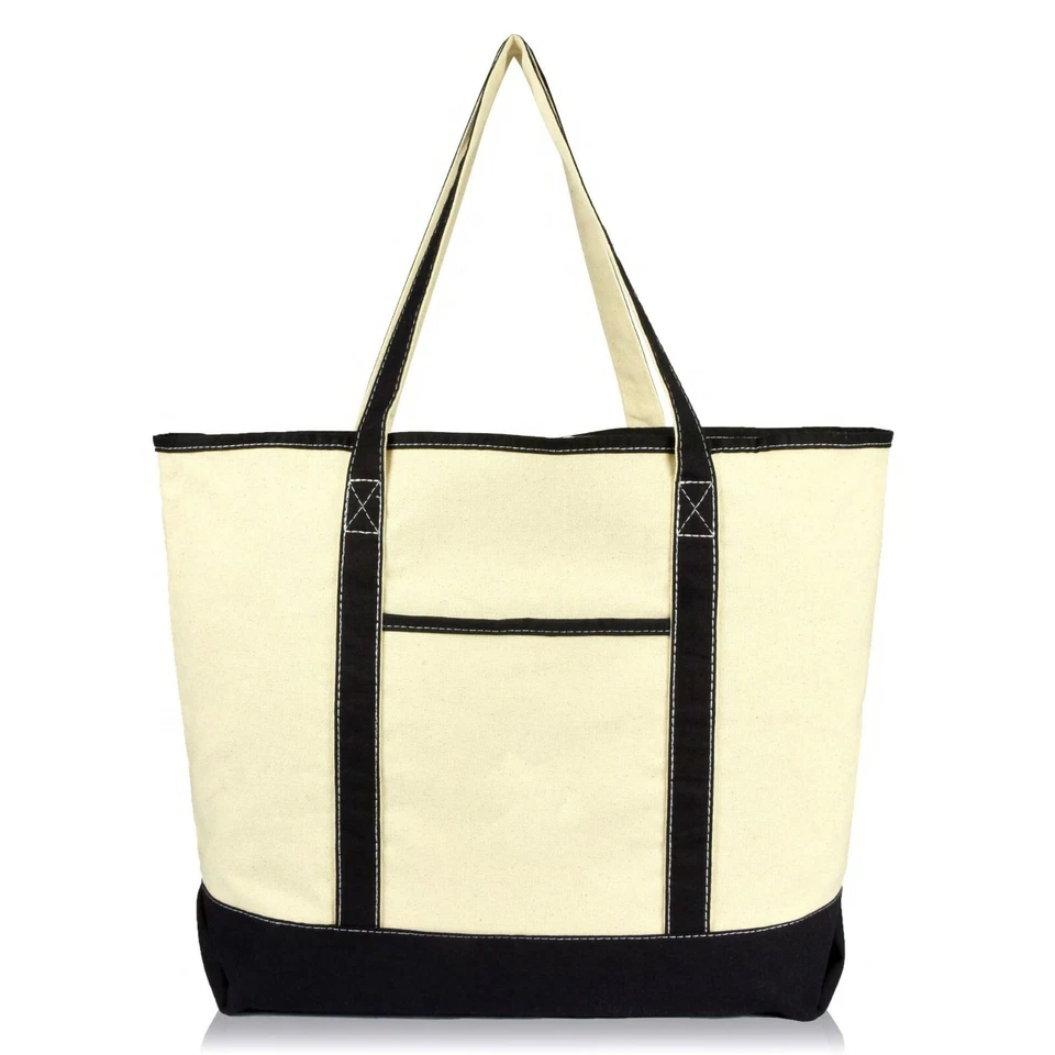 22" Extra Large Open Top Shopping Tote Grocery Bag with Outer Pocket - Image 1 of 1