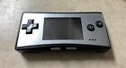 Nintendo Game Boy Micro Black and Silver OXY-001 Tested W/ NEW BATTERY!