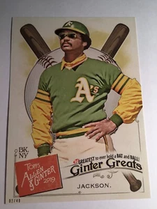 2019 Topps Allen & Ginter Ginter Greats 5x7 Reggie Jackson A's 16 20/49 - Picture 1 of 1
