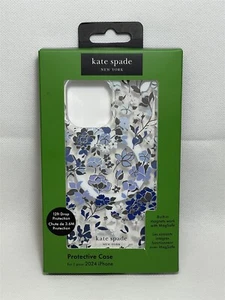 Kate Spade Hülle für Apple iPhone 16 (6,1") (NICHT PRO) - Blumenbeet Blau! - Bild 1 von 5
