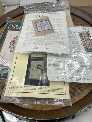 Vintage 80’s/90s NOS Lot of 5 Cross Stitch Pattern Books - 5 Various Designs - Image 1 of 4