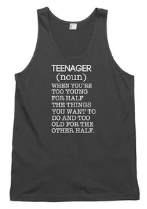 Teenager (Substantiv) lustiges Teenager Herren Damen Trägershirt Tank Top - Bild 1 von 4