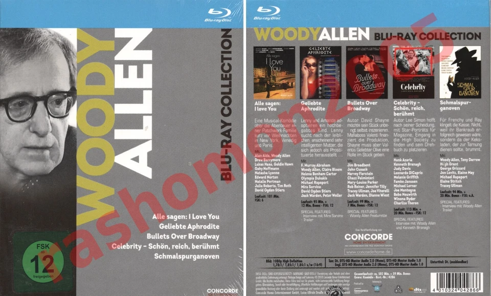 Blu-ray WOODY ALLEN COLLECTION 1994-2000 5 MOVIES BOX SET Region B/2 NEW - Image 1 of 1