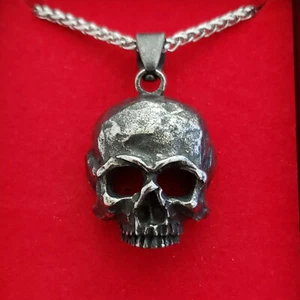 Bossing Skull Pendant goth punk occult pagan viking biker alternative - Picture 1 of 2