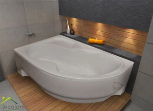Badewanne Wela Acryl Wanne Eckwanne 150 160 170 x 100 Schürze Siphon Silikon - Bild 1 von 15