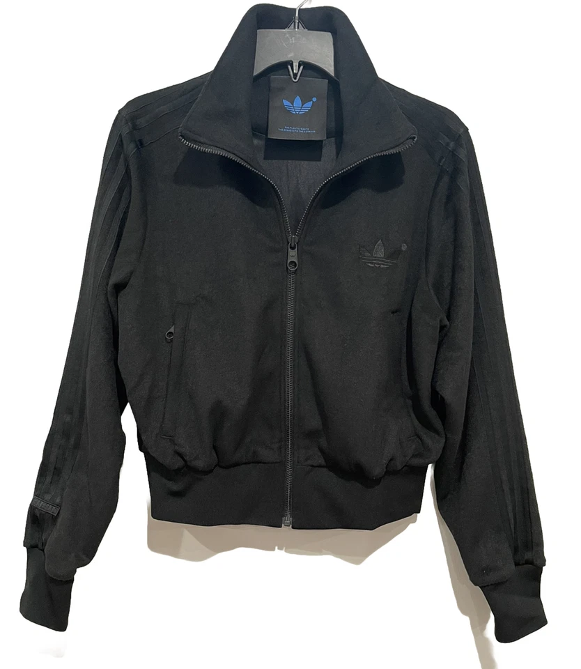 Womens Size M Adidas Blue Version Wool Firebird Track Jacket Black HK7250