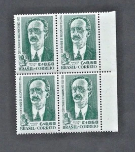 BRASILIEN 1955 SG 934 Randblock 4 x 60c - ADOLFO LUTZ Public Health - postfrisch - Bild 1 von 1