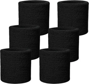 Paquete de 6 muñequeras pulseras de tenis pulseras absorbentes para fútbol bajo - Imagen 1 de 8