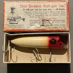 Vintage HEDDON-DOWAGIAC #8502 BASSER LURE In Great Shape W/Box Rare - Picture 1 of 7