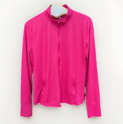 Tommy Bahama Active Full Zip Track Jacket Women's XL Hot Pink Athleisure - Image 1 of 4