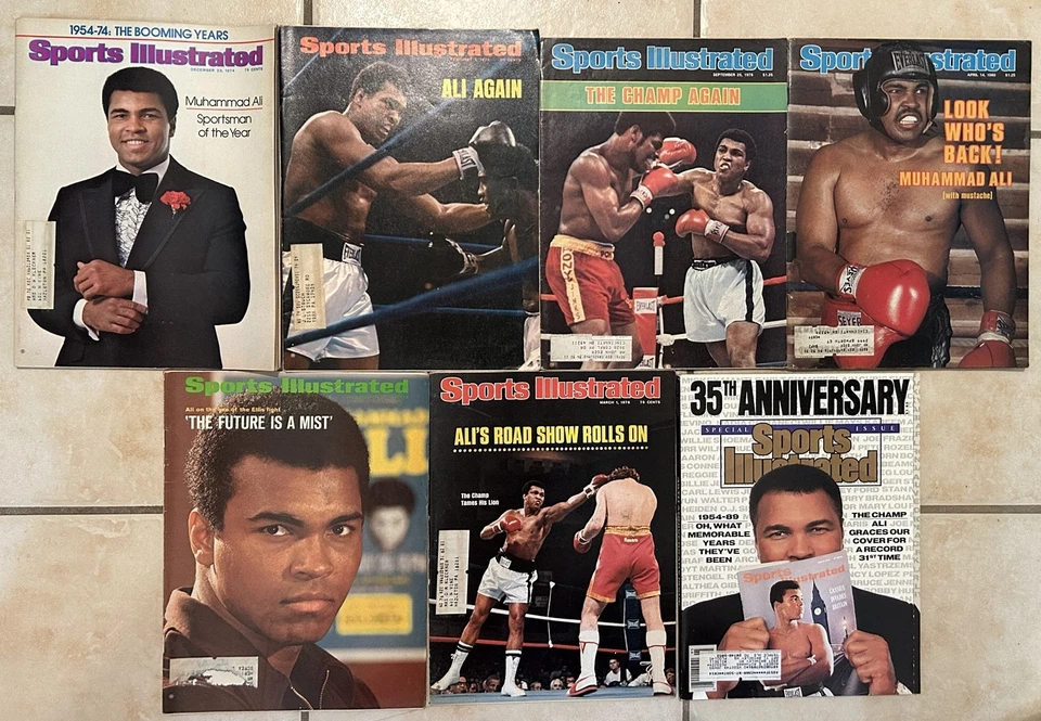 1971 Sports Illustrated MUHAMMAD ALI Set Lot of 7 1974 Joe FRAZIER 1978 Spinks - Image 1 of 1
