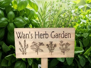 Herb Garde Personalised Garden Sign garden signs home Name Plaque Outdoor Plate - Picture 1 of 17