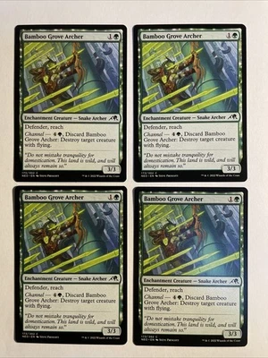 4x Mtg Kamigawa Neon Dynasty Bamboo Grove Archer NM/M Magic The Gathering - Bild 1 von 2