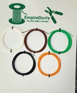 Alambre Mil-Spec 20 AWG, teflón, aislamiento de PTFE, trenzado plateado, kit 75 pies - Imagen 1 de 1