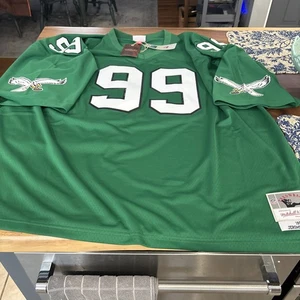 Herren Jerome Brown Mitchell & Ness 1990 Adler Trikot Größe 64 5XL Kelly Green Neu mit Etikett - Bild 1 von 12