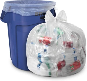 Bolsas de basura transparentes de 33 galones - 33" x 39" - 1,5 MIL (eq) - Serie CSR - Pesado Du... - Imagen 1 de 12