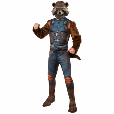 Disfraz de Superhéroe Rocket Raccoon Deluxe Marvel Avengers Infinity War para Hombre Foto 1 de 4