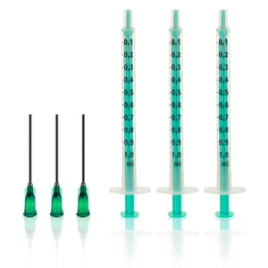 3 Stück Spritzen-Set Hobbyspritze mit stumpfer Nadel verschiedene Größe 1ml - Bild 1 von 8