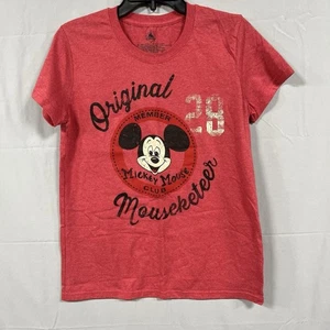 DISNEY Original Mouseketeer Sz M T Shirt Women’s Medium Red Mickey Mouse Club - Picture 1 of 6