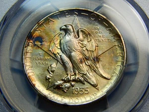 1935-S 50c Texas Silver Commemorative Half Dollar MS-66 PCGS, Nice Color! - Picture 1 of 3