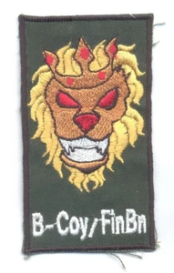 Ejército FINLANDIA - SFOR Batallón Finlandés en Bosnia, parche manga Compañía B, OTAN - Imagen 1 de 1