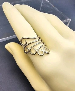 Sterling Silver 925 Fan-Like Ring Size 9 - Picture 1 of 14