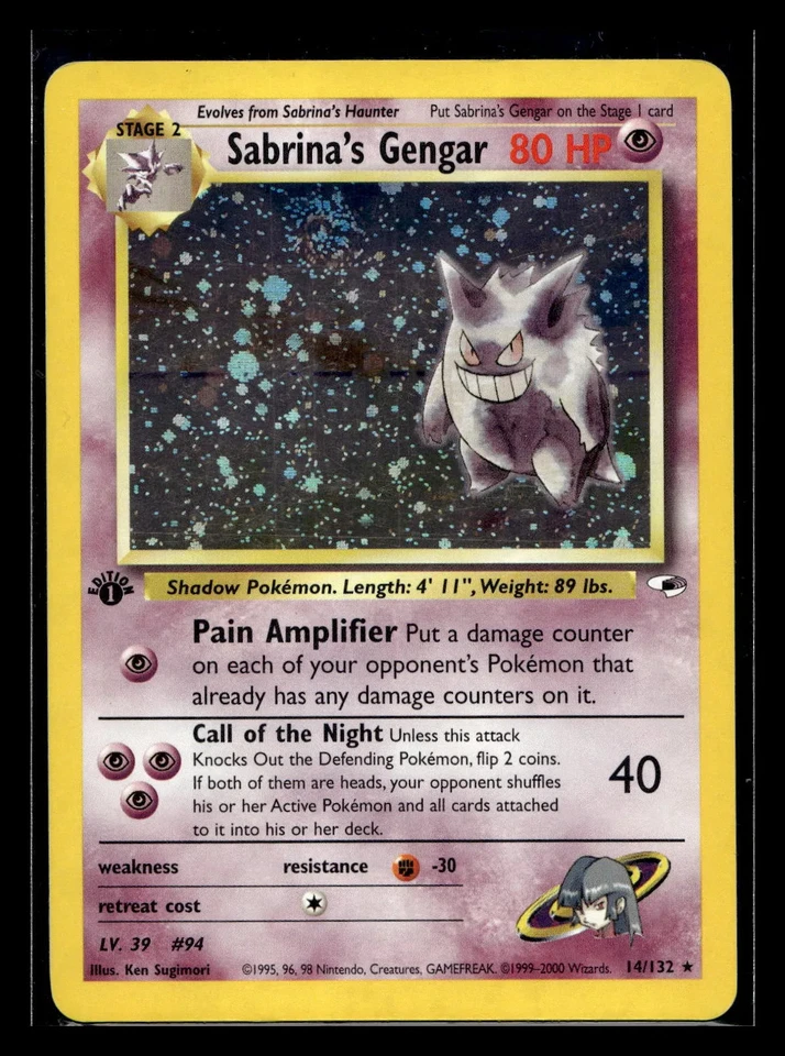2000 Gym Challenge Sabrina's Gengar #14/132 1st Edition - Image 1 of 2