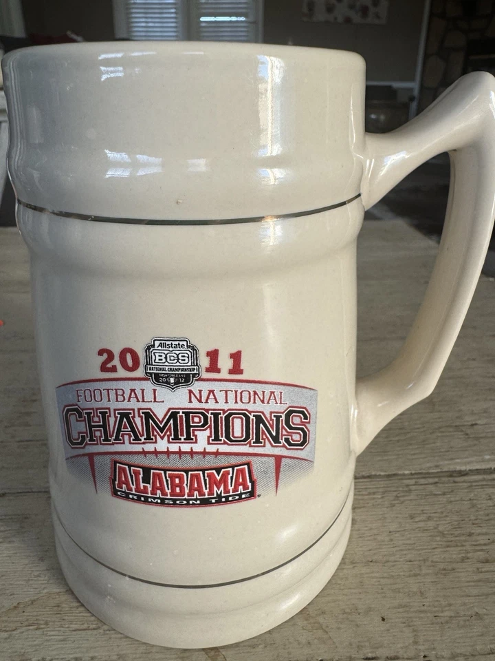 Alabama Crimson Tide 2011 Vintage National Championship Beer Stein Mug Excellent - Image 1 of 2